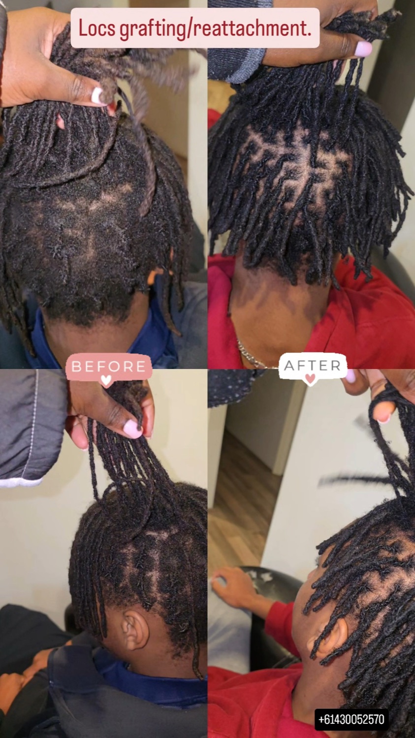 Natural locs retwist and style by Bees Locs